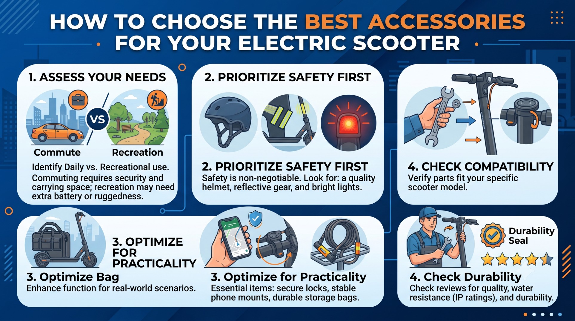 How to Choose the Best Accessories for Your Electric Scooter