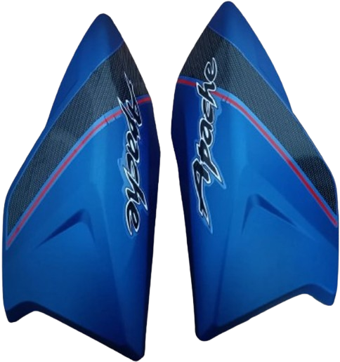 Mudsor TVS Apache RTR 160/180 Tank Cover (TPFC) Blue Bike Radiator Guard
